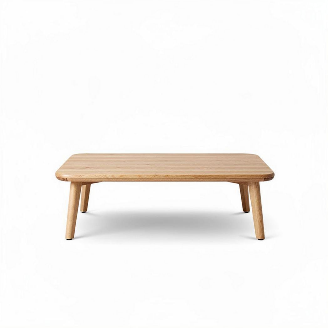 Table basse en bois clair dimensions 90 x 60 x 40 cm pour salon