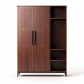 Armoire en bois marron avec étagères ouvertes et dimensions 80 x 40 x 160cm
